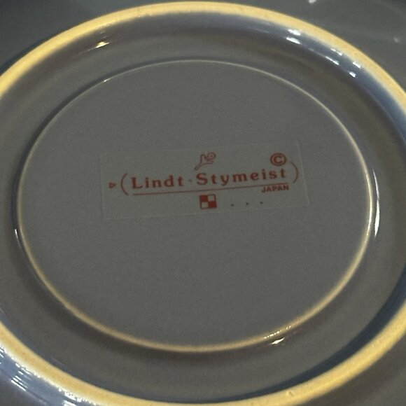 Lindt-Stymeist Colorways 2 Cups & Saucers Blue on Blue Green Tea Party RARE NEW - Picture 9 of 13